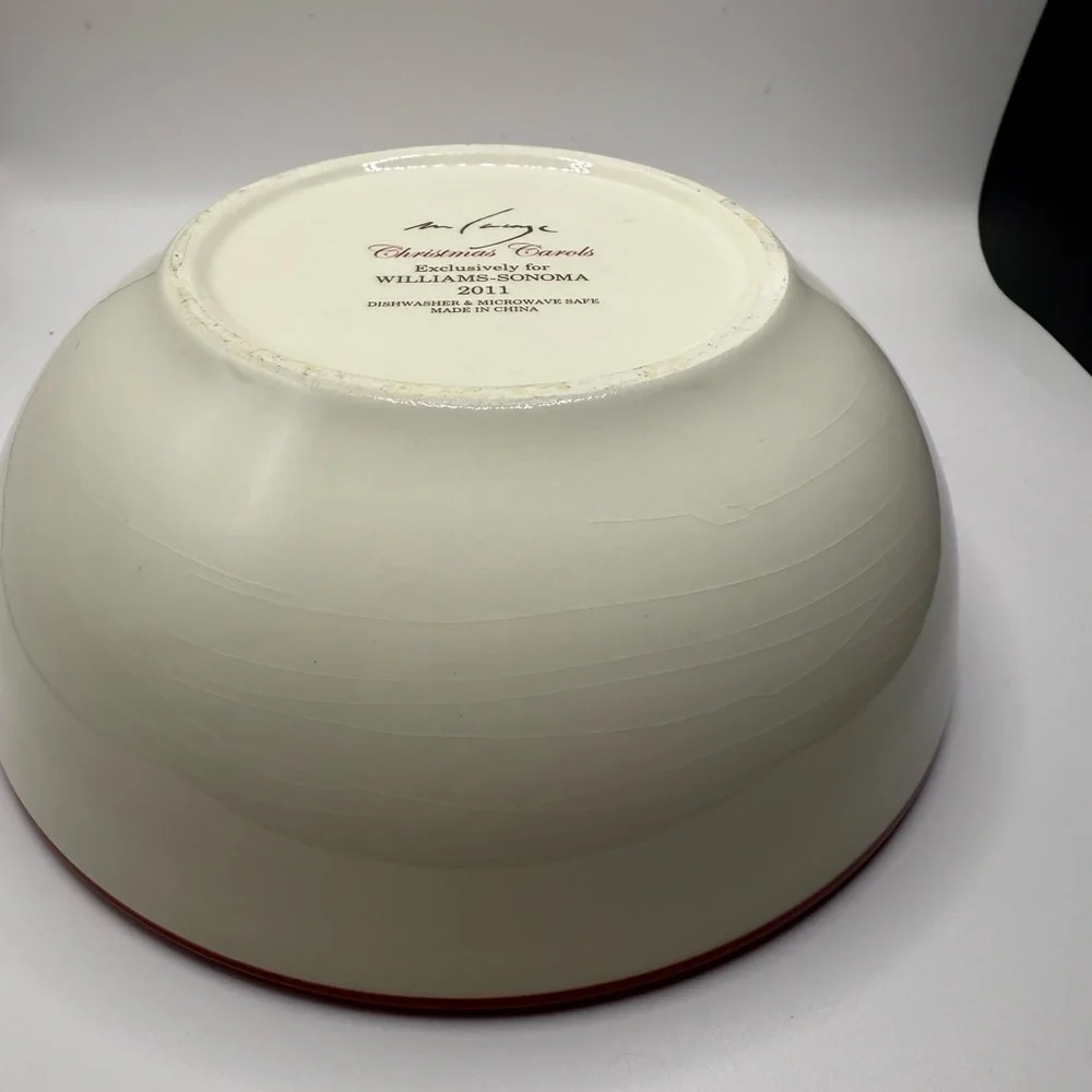 Williams Sonoma Christmas Carols Soup Bowls Set Of Six